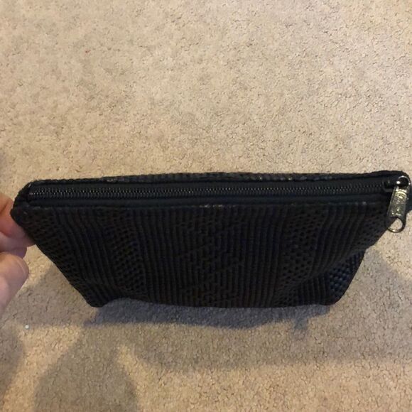 Black Textured Make-up Bag  - Picture 3 of 5